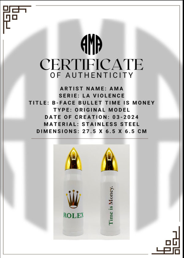 AMA (1985) x Rolex - La Violence series - " B-Face Bullet Time is Money " - Image 11